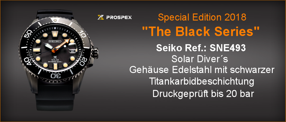 Seiko SNE493 Solar Special Edition Black series